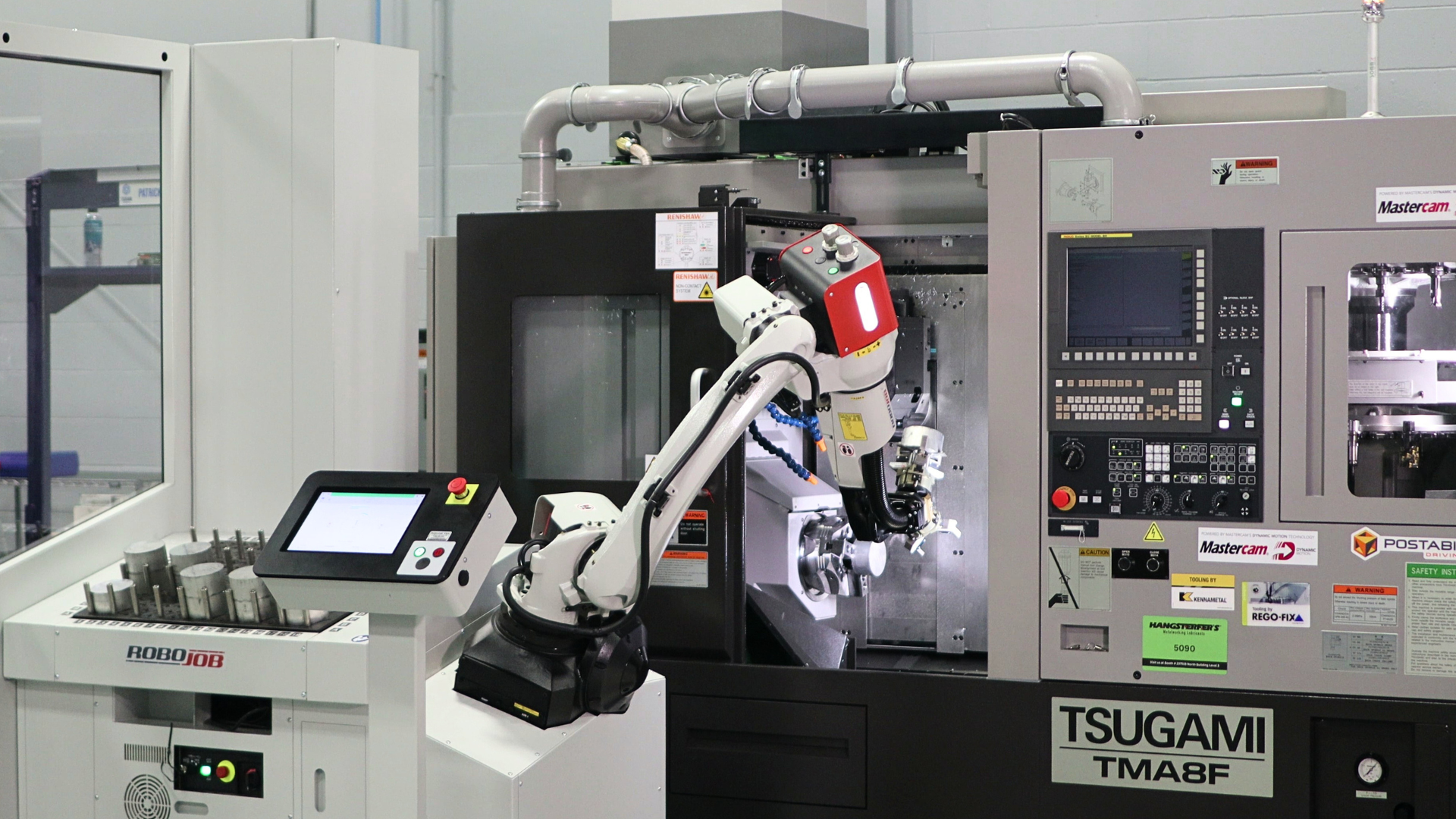 Robojob Turn-Assist Essential Mini on Tsugami TMA8F